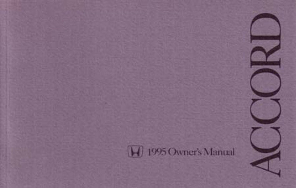 bishko automotive literature 1995 Honda Accord Wagon Owners Manual User Guide Reference Operator Book Fuses