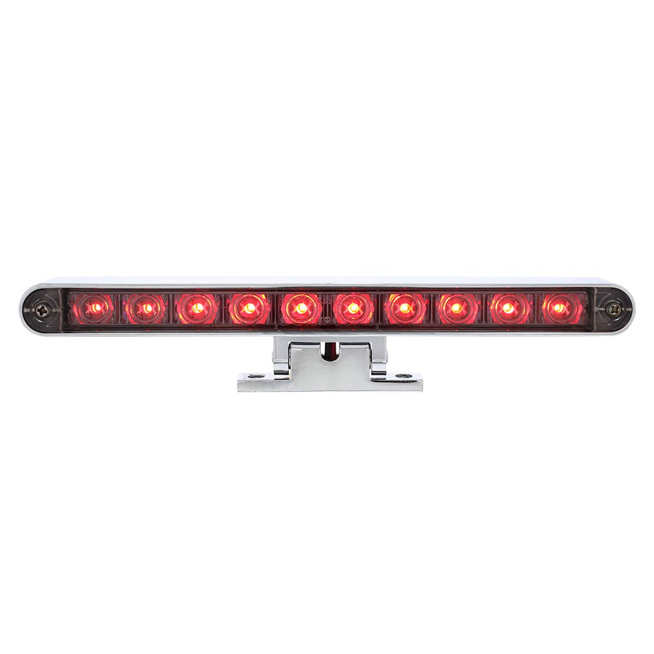 United Pacific 10 LED Dual Function 3rd Brake Light w/Chrome Swivel Pedestal Base - Red LED/Clear Len