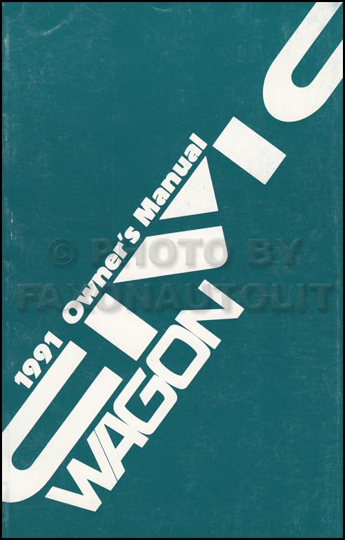 bishko automotive literature 1991 Honda Civic Wagon Owners Manual User Guide Reference Operator Book Fuses