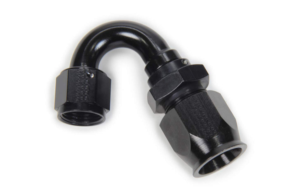 Fragola Fitting, Hose End, Race-Rite, PTFE Hose, 150 Degree, 10 an Hose to 10 an Female, Swivel, Aluminum, Black, Each