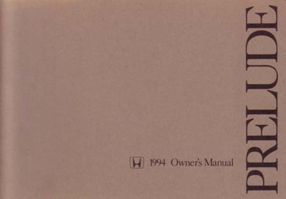 bishko automotive literature 1994 Honda Prelude Owners Manual User Guide Reference Operator Book Fuses Fluids