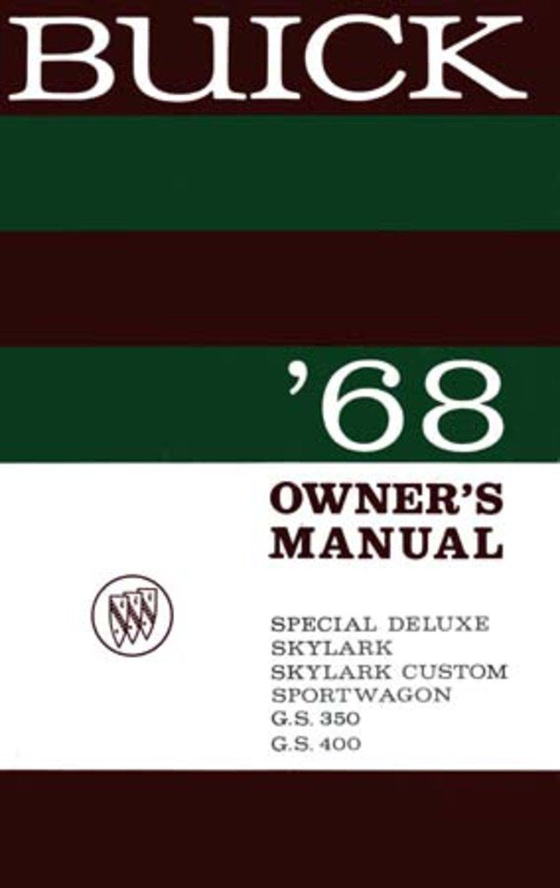 bishko automotive literature 1968 Buick Gs Skylark Special Owners Manual User Guide Reference Operator Book