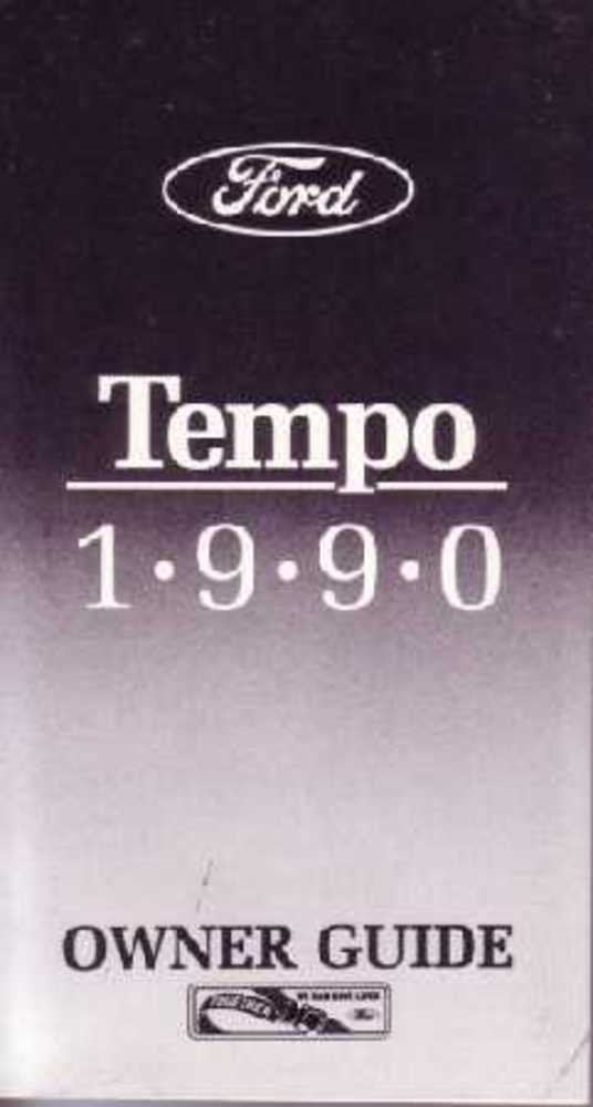 bishko automotive literature 1990 Ford Tempo Owners Manual User Guide Reference Book Fuses Fluids OEM