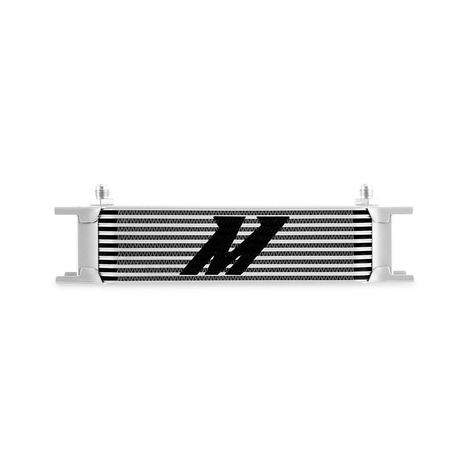 Mishimoto MMOC-10-6SL Universal 10-Row Oil Cooler, 6AN, Silver