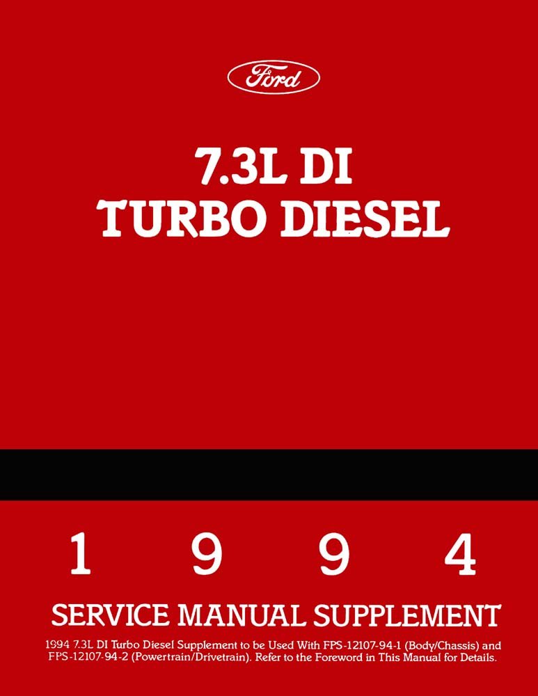 bishko automotive literature 1994 Ford Truck 7.3 Turbo Diesel Engine Shop Service Repair Book Manual Engine