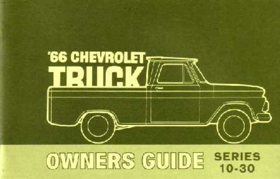 bishko automotive literature 1966 Chevrolet Truck Owners Manual User Guide Reference Operator Book Fuses