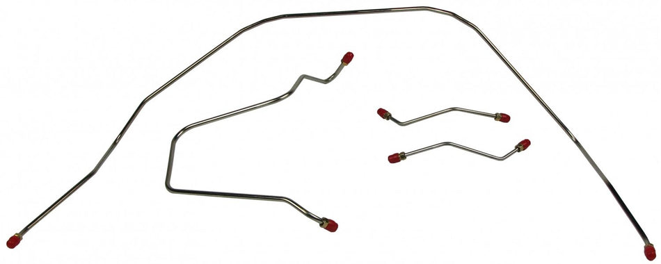 The Right Stuff BKT6202 Power Brake Front Brake Line Kit, 4 Piece