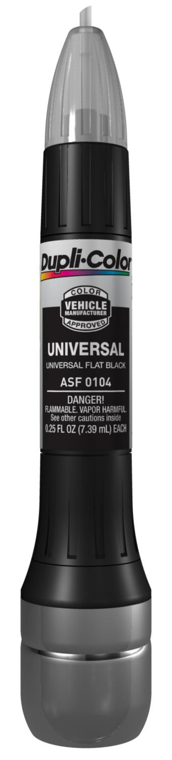 Dupli-Color ASF0104 Scratch Fix All-In-1 Exact-Match Automotive Touch-Up Paint u2013 Universal Flat Black u2013 Paint Pen, 0.5 Fl Oz (Pack of 1)