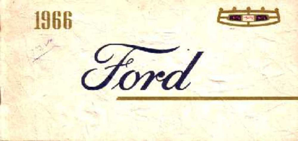 bishko automotive literature 1966 Ford Galaxie Ltd Owners Manual User Guide Reference Operator Book Fuses