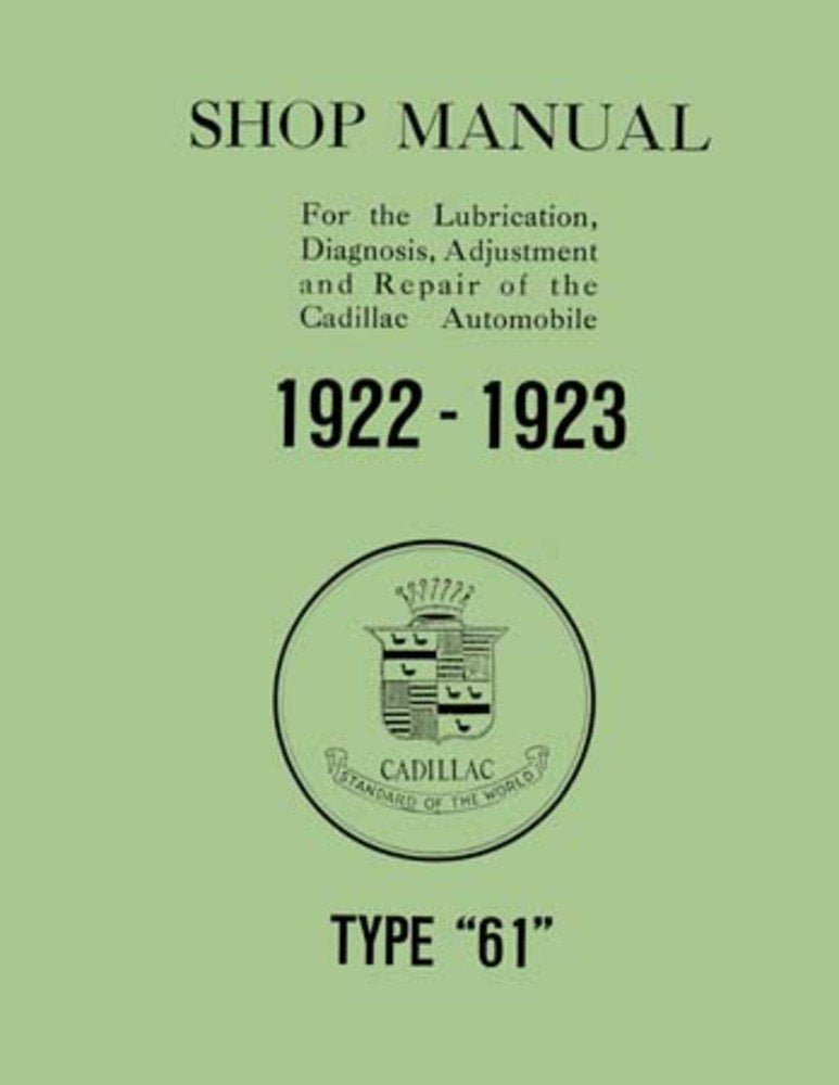 bishko automotive literature 1922 1923 Cadillac Type 61 Shop Service Repair Manual Book Engine Electrical OEM