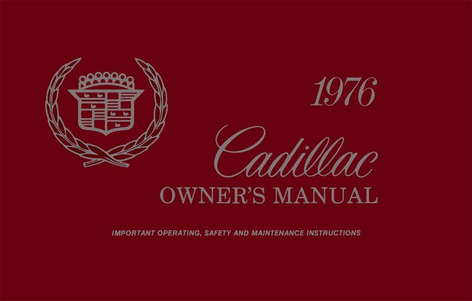 bishko automotive literature 1976 Cadillac (No Seville) Owners Manual User Guide Operator Book Fuses Fluids