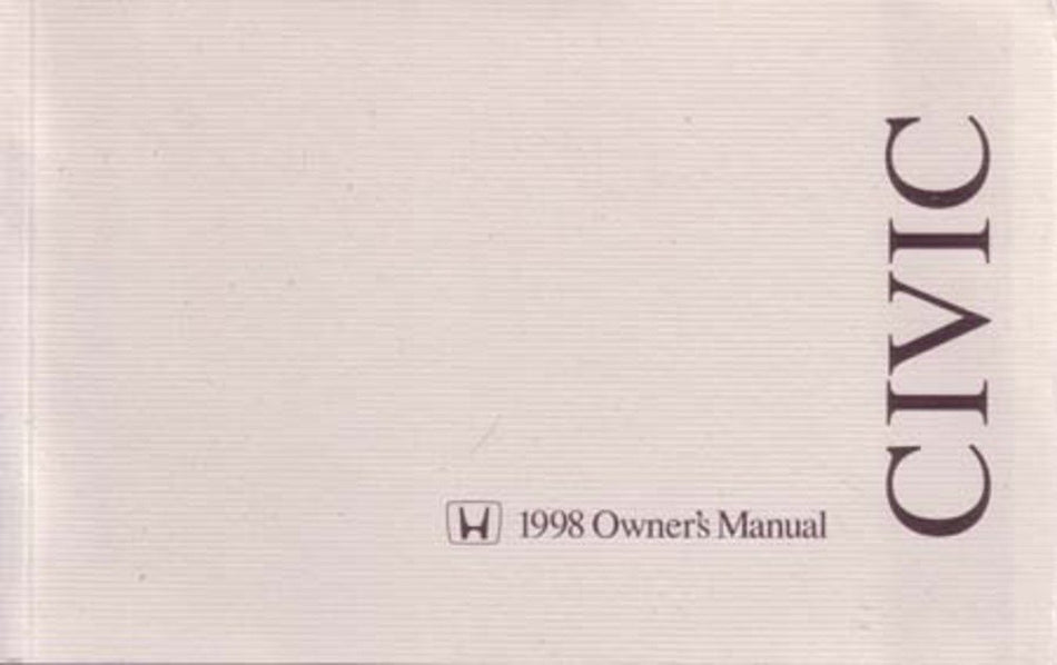bishko automotive literature 1998 Honda Civic Sedan Owners Manual User Guide Reference Operator Book Fuses