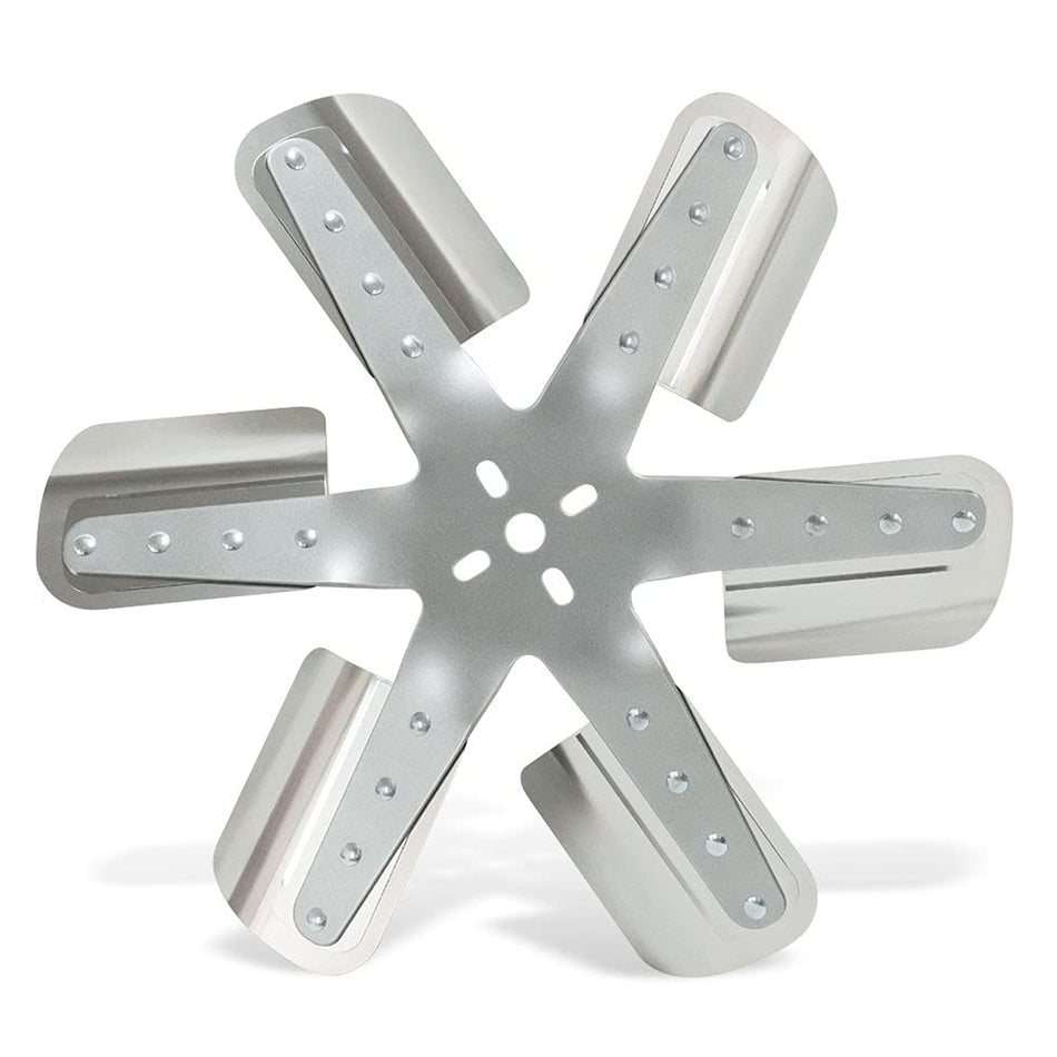 Flex-a-lite 2217 Silver 17 6-Blade CCW Belt Driven Flex Fan