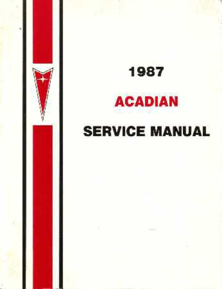 bishko automotive literature 1987 Pontiac Acadian Shop Service Repair Manual Engine Drivetrain Book OEM