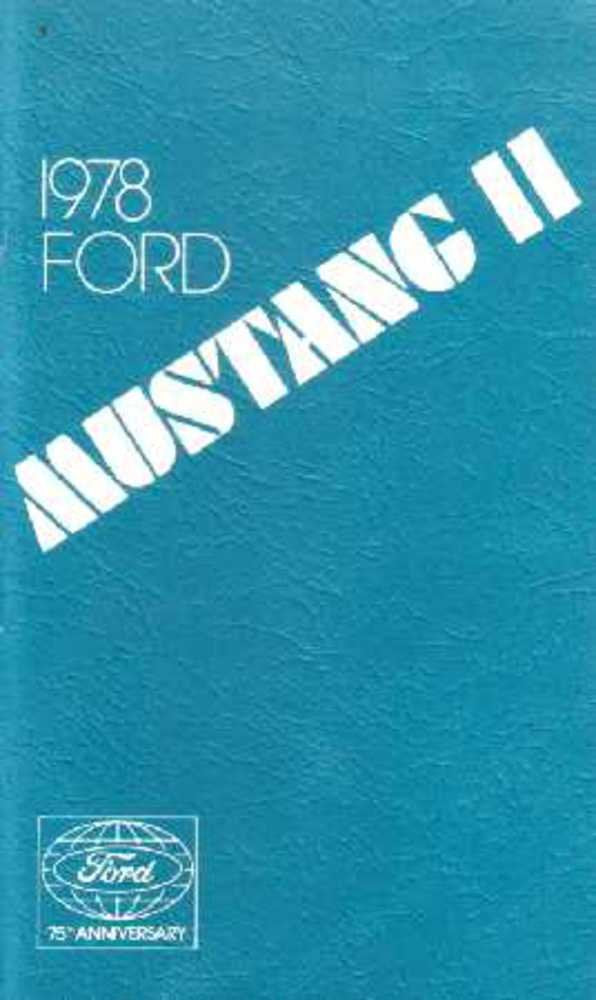 bishko automotive literature 1978 Ford Mustang Owners Manual User Guide Reference Operator Book Fuses Fluids