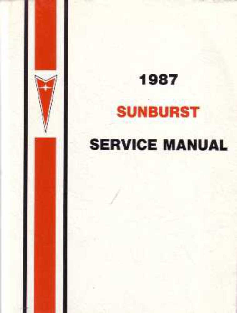 bishko automotive literature 1987 Pontiac Sunburst Shop Service Repair Manual Book Engine Drivetrain Wiring