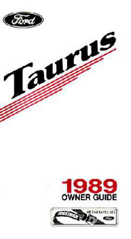 bishko automotive literature 1989 Ford Taurus Owners Manual User Guide Operator Book Fuses Fluids OEM