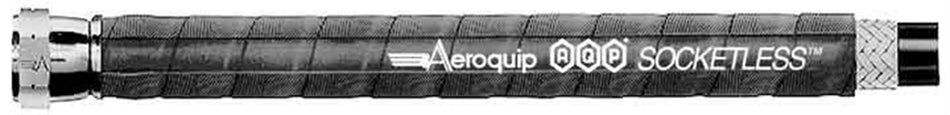 Aeroquip FCN1006 AQP Socketless Hose 6 ft. Hose -10AN Hose Size 0.63 in. I.D. 0.91 in. O.D. 250 PSI 6 in. Min. Bend Radius 18 in. Per HG Black AQP Socketless Hose