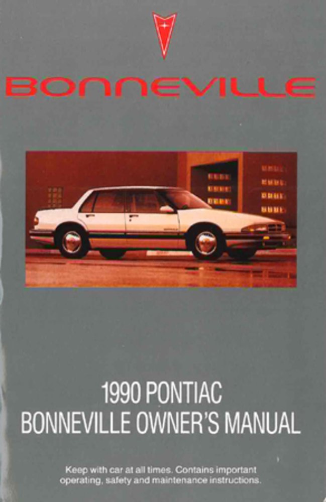 bishko automotive literature 1990 Pontiac Bonneville Owners Manual User Guide Reference Operator Book Fuses