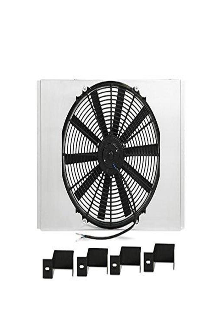 Mishimoto MMFS-CK-63 Performance Aluminum Fan Shroud Compatible With Chevrolet C/K Truck 1963-1966 Silver