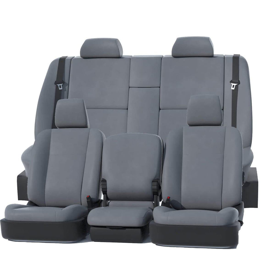 Precision Fit Leatherette Front Row Seat Covers Med Grey GTC4137ABLTMG