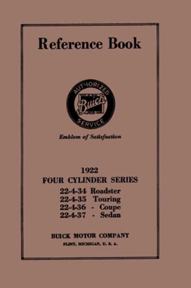 bishko automotive literature 1922 Buick 4 Cylinder Owners Manual User Guide Reference Operator Book Fuses