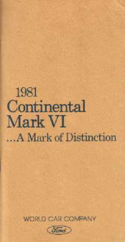 bishko automotive literature 1981 Lincoln Mark Vi Owners Manual User Guide Reference Operator Book Fuses