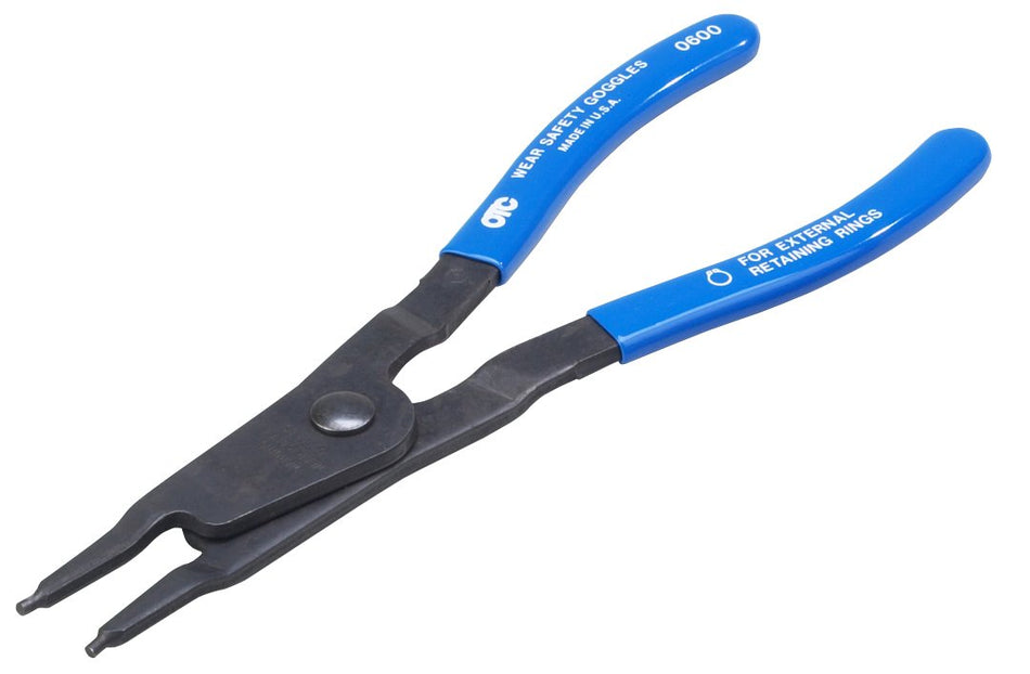 OTC 0600 Snap Ring/Retaining Ring Pliers - .090 Diameter Straight Tip - External, Black, Blue