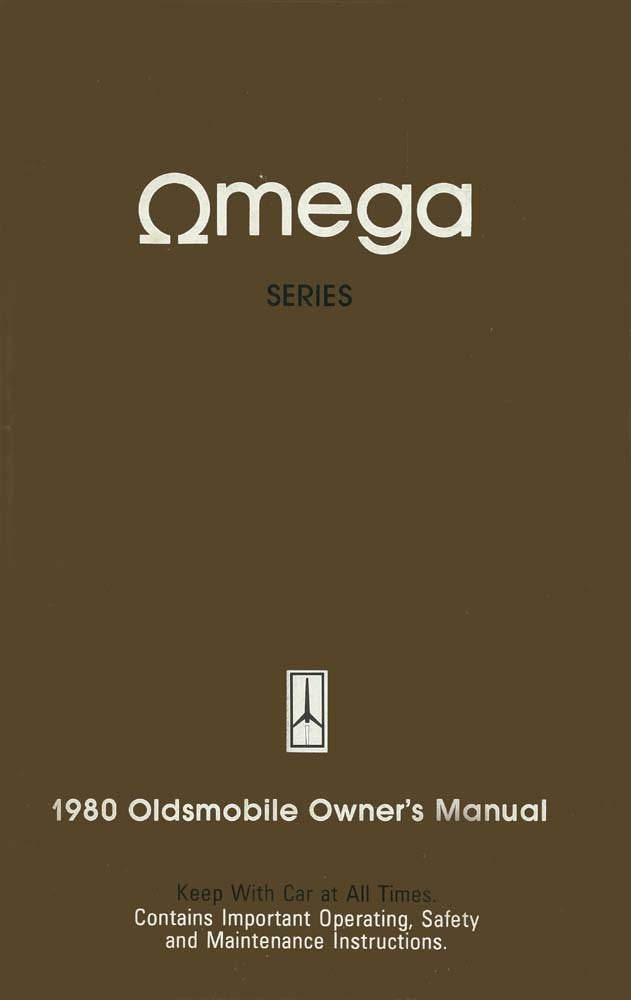 bishko automotive literature 1980 Oldsmobile Omega Owners Manual User Guide Reference Operator Book Fuses