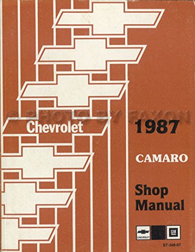 bishko automotive literature 1987 Chevrolet Camaro Shop Service Repair Manual Engine Drivetrain Electrical