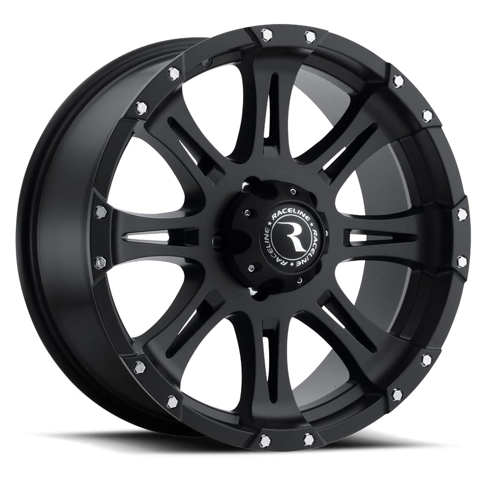 Raceline RAPTOR Satin Black Wheel with Painted (18 x 9. inches /6 x 139 mm, -6 mm Offset)