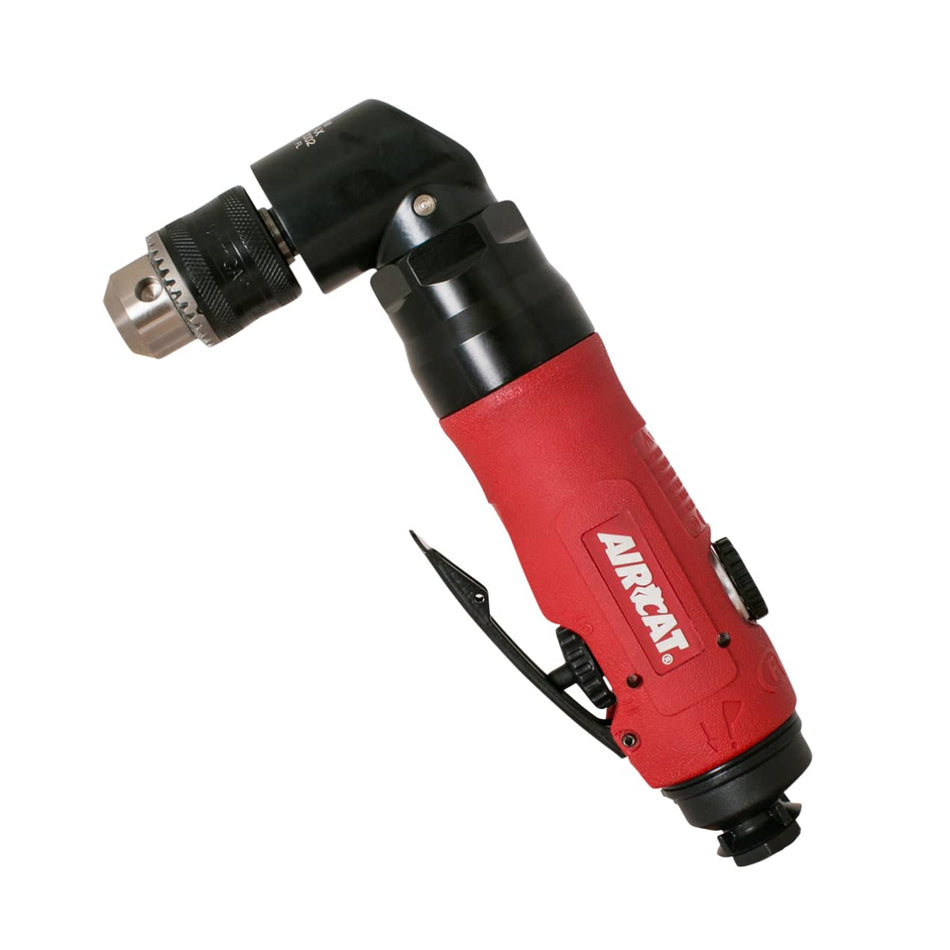 AIRCAT Pneumatic Tools 4337: 3/8-Inch Reversible Angle Drill Air Tool with 1,600 RPM, 75 HP Motor