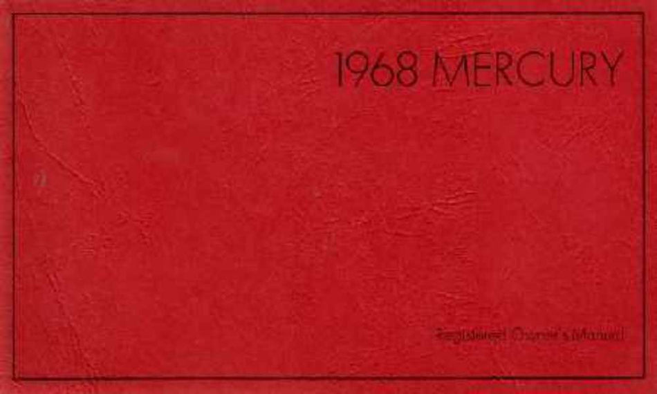 bishko automotive literature 1968 Mercury Montclair Monterey Parklane Owners Manual User Guide Operator Book