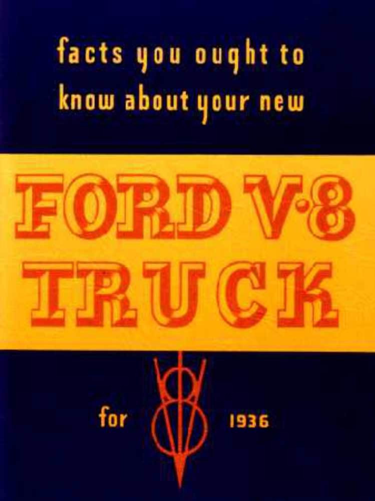 bishko automotive literature 1936 Ford Truck Owners Manual User Guide Reference Operator Book Fuses Fluids