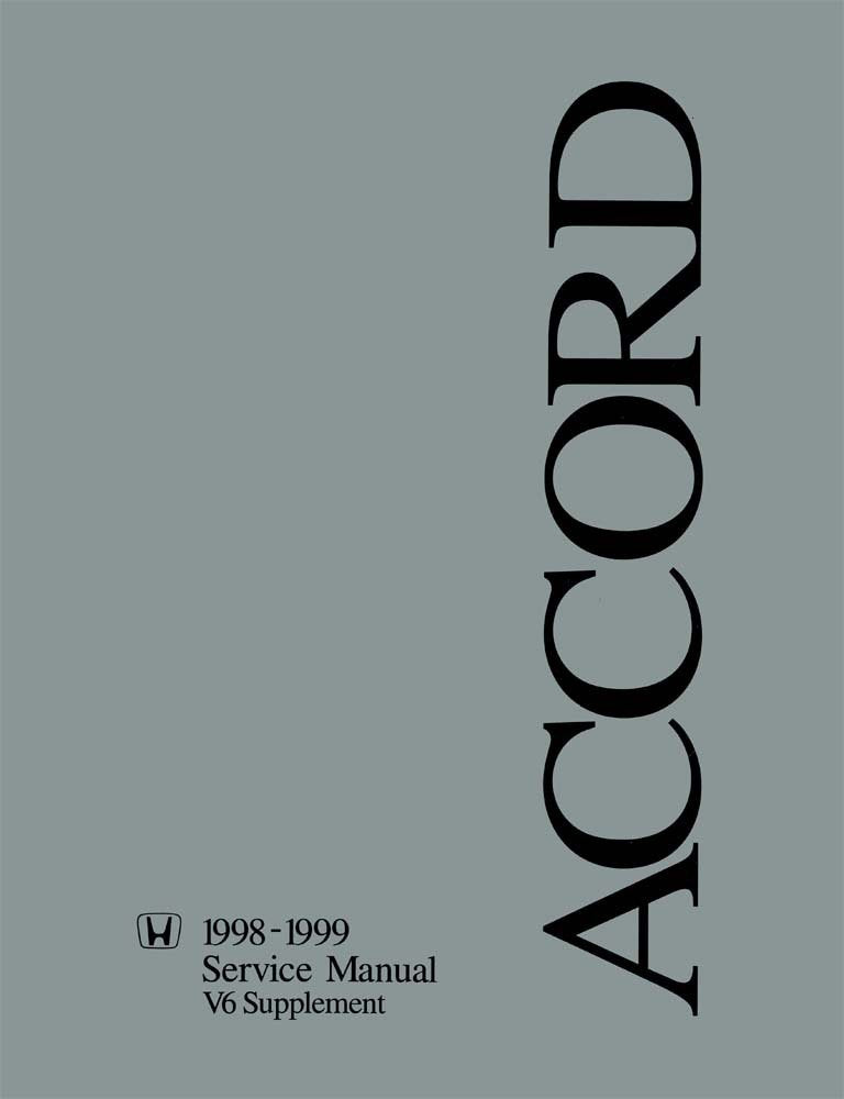 bishko automotive literature 1998 1999 Honda Accord V6 Shop Service Repair Manual Supplement Book Engine