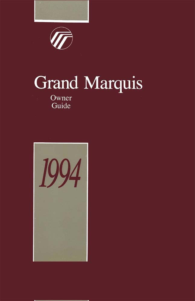 bishko automotive literature 1994 Mercury Grand Marquis Owners Manual User Guide Reference Operator Book