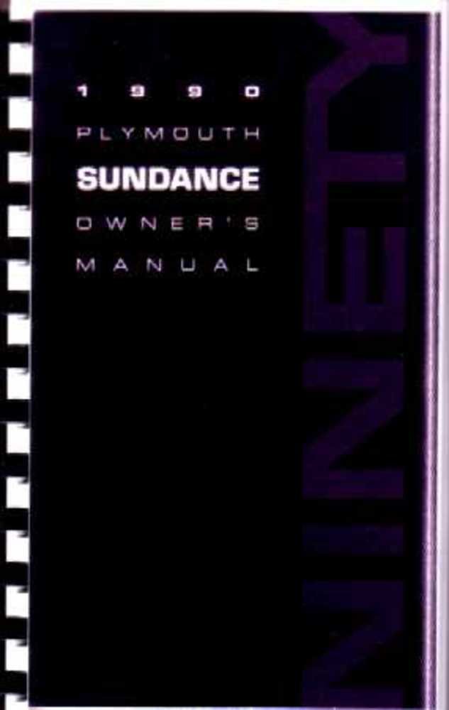 bishko automotive literature 1990 Plymouth Sundance Owners Manual User Guide Reference Operator Book Fuses