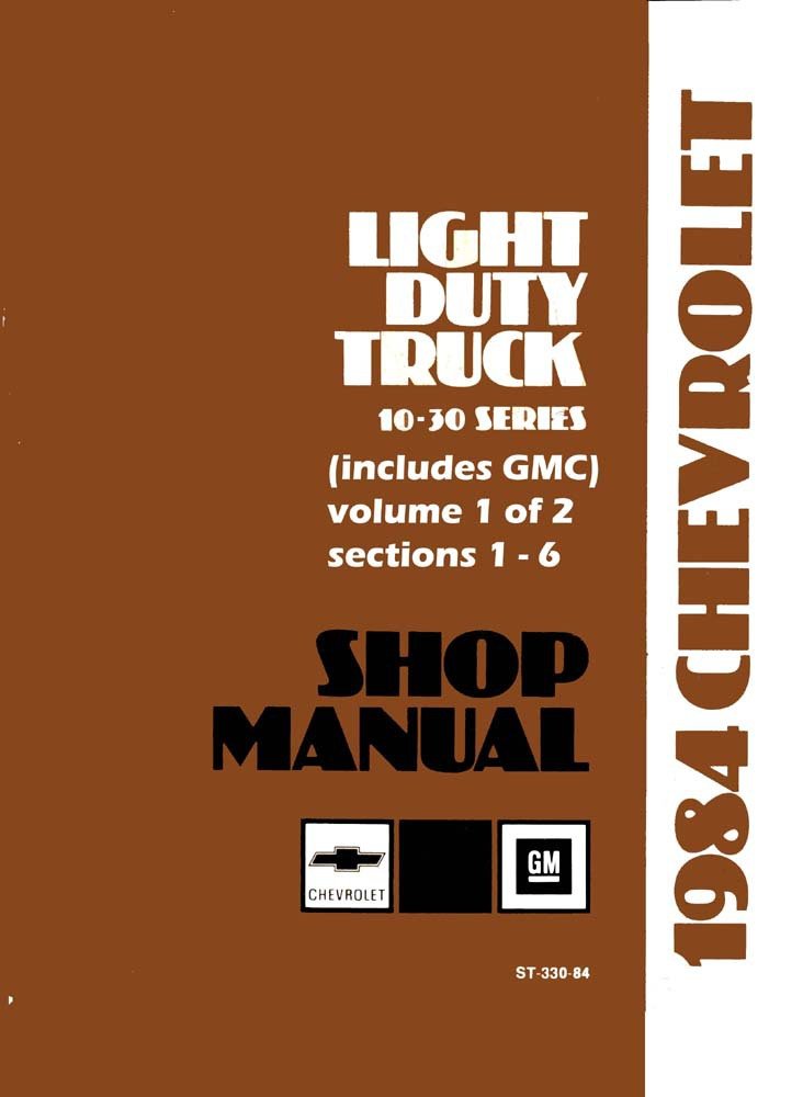 bishko automotive literature 1984 Chevrolet GMC Truck Van Chassis Suburban Shop Service Repair Manual Book