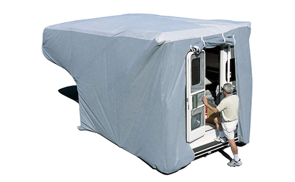 ADCO 12264 SFS Aqua Shed Truck Camper Cover - 8' to 10' Queen Bed , Gray, Medium - Queen 193 Inch -213 Inch