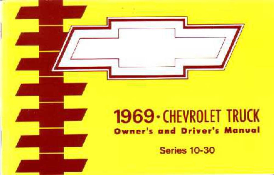bishko automotive literature 1969 Chevrolet Truck Owners Manual User Guide Reference Operator Book Fuse Fluid