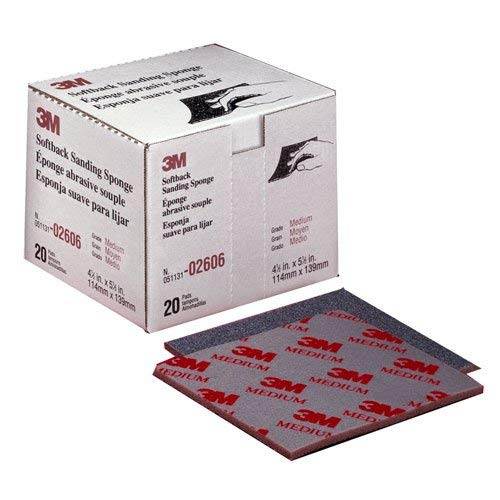 3M 51131026063 - Sanding Sponges, Aluminum Oxide, 1 Sided Flexible,