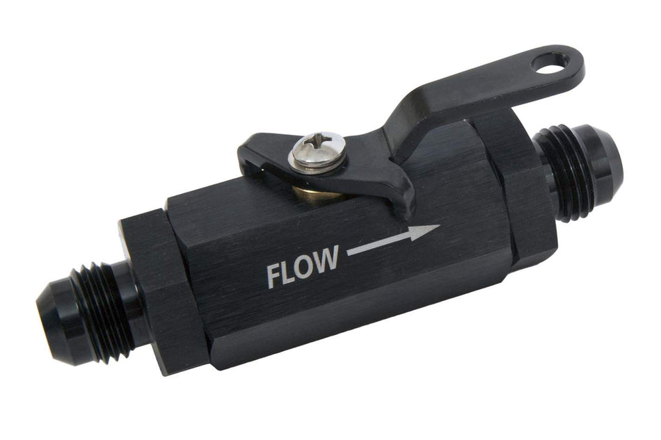 Edelbrock 650633 Shutoff Valve -6 An Male Black Finish