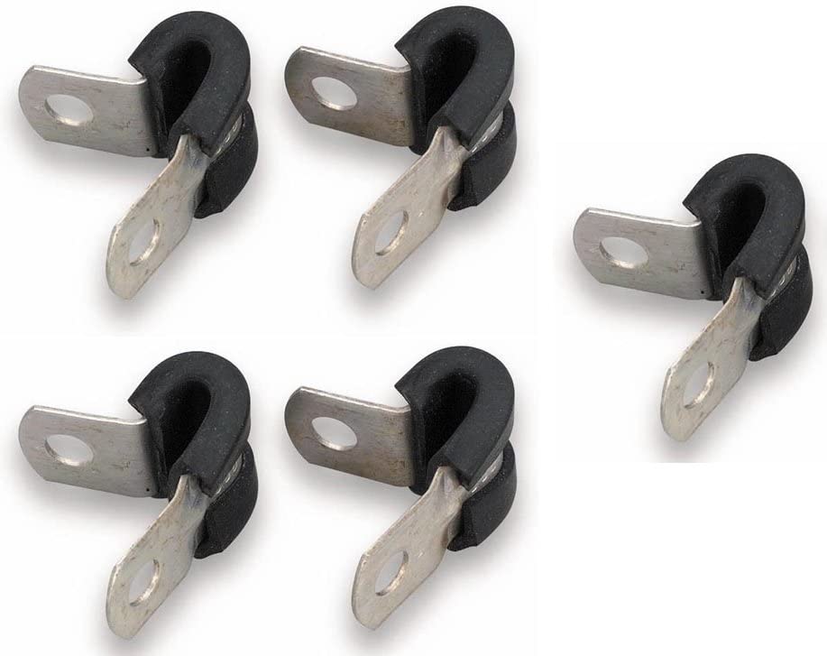 Earl's 171016ERL Aluminum Hose Clamp, (Package of 5) (Bagged Packaging; Cushioned; 1 in. Tube Or Hose OD)