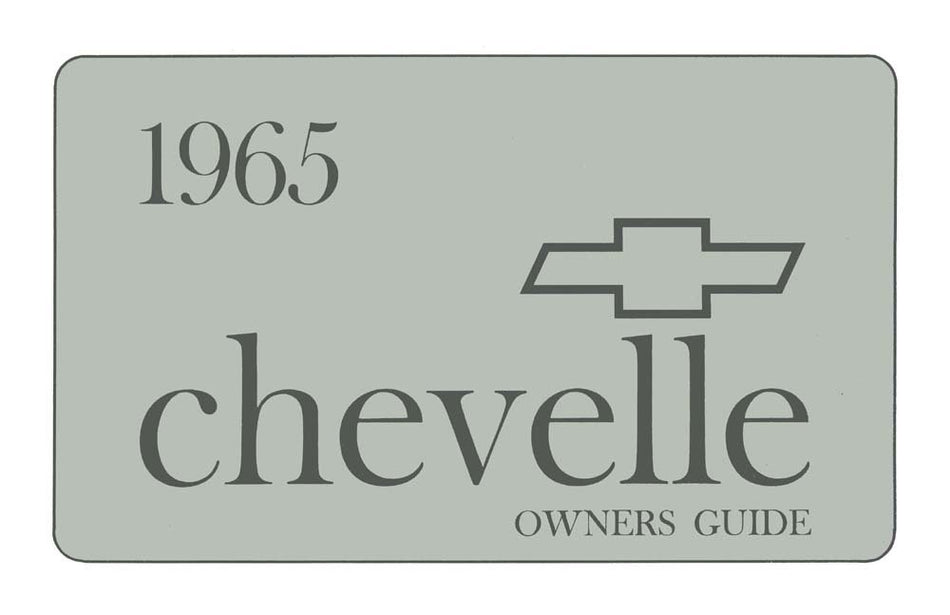 bishko automotive literature 1965 Chevrolet Chevelle Owners Manual User Guide Reference Operator Book Fuses