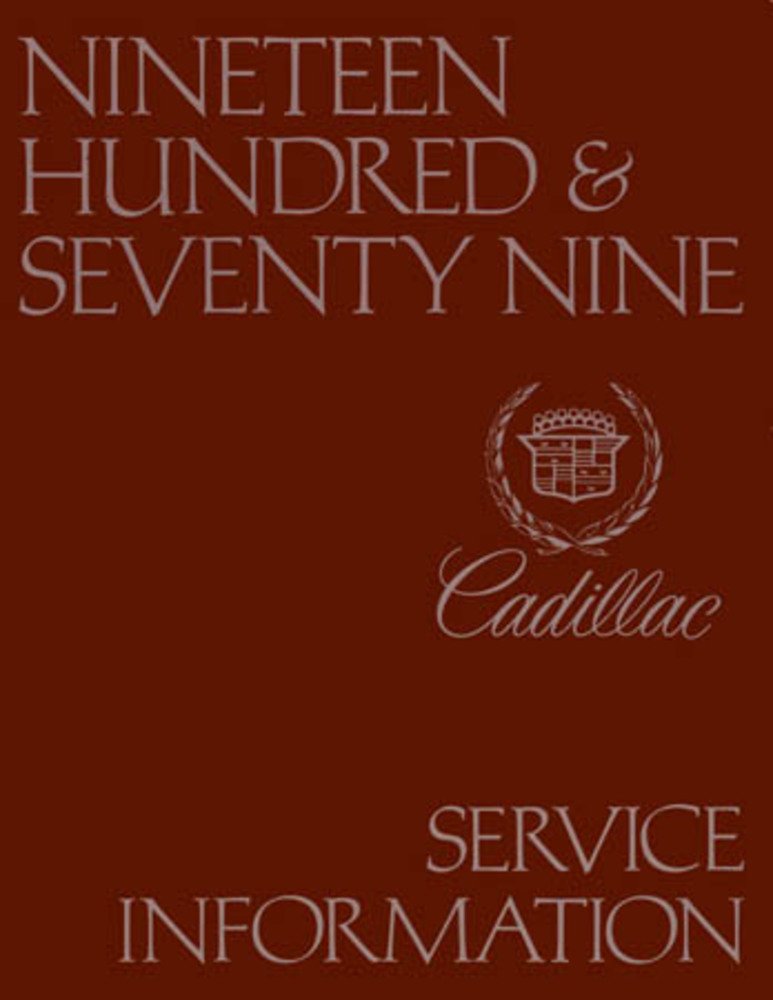 bishko automotive literature Shop Service Repair Manual for The 1979 Cadillac Seville Commercial
