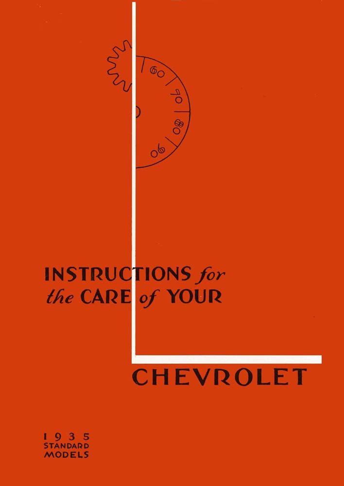 bishko automotive literature 1935 Chevrolet Standard Models Owners Manual User Guide Reference Operator Book