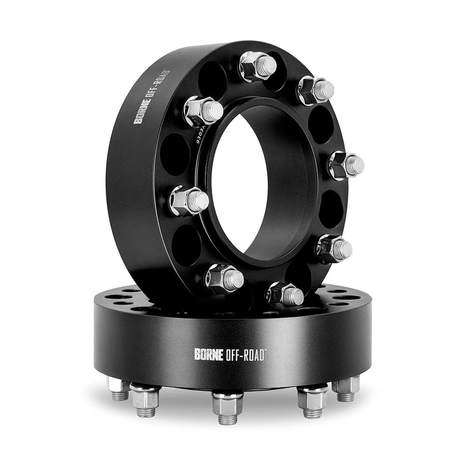 Mishimoto Borne Off-Road Wheel Spacers, 5X127, 1.75 Inch Thick, Compatible with Jeep Wrangler/Gladiator/Grand Cherokee, Black