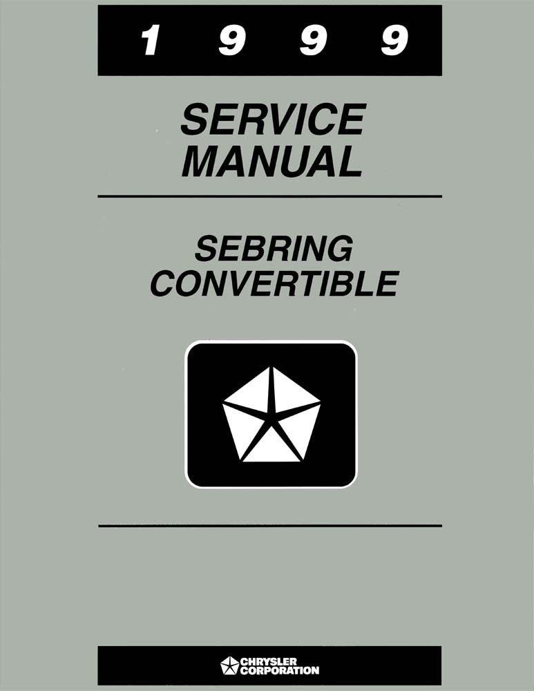 bishko automotive literature 1999 Sebring Convertible Shop Service Repair Manual Engine Drivetrain Electrical