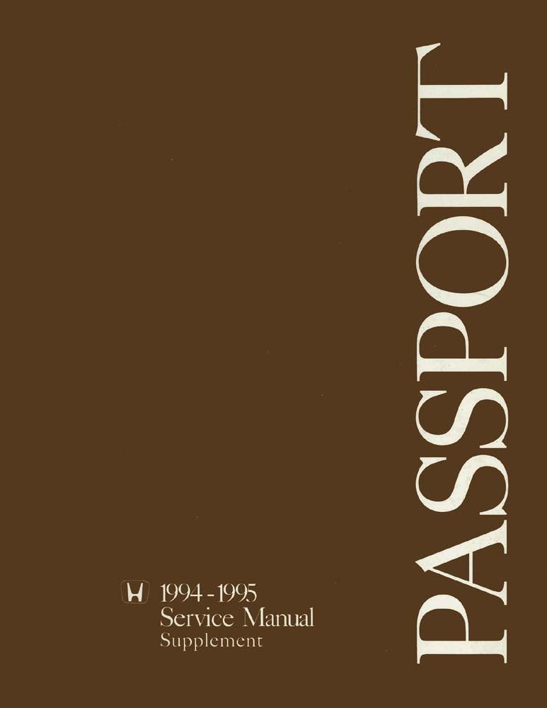 bishko automotive literature - Shop Service Repair Manual Supplement Engine Drivetrain for The 1994 1995 Honda Passport