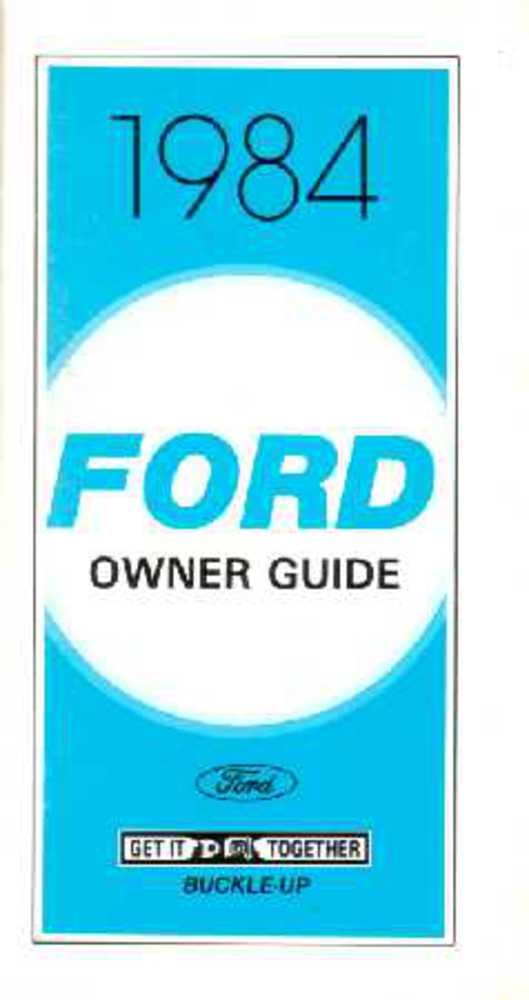 bishko automotive literature 1984 Ford Crown Victoria Owners Manual User Guide Reference Operator Book Fuses